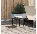 vidaXL Garten-Couchtisch Rechteckig Braun PE-Rattan Bild 4