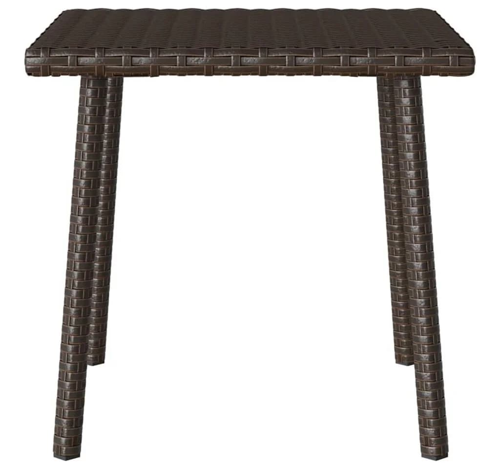 vidaXL Garten-Couchtisch Rechteckig Braun PE-Rattan - Bild 5