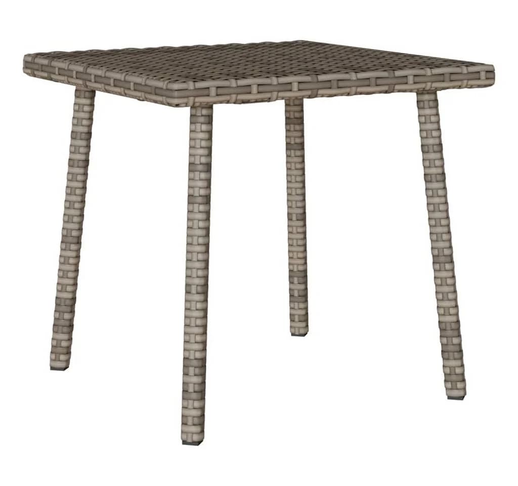vidaXL Garten-Couchtisch Grau Poly Rattan - Bild 2