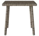 vidaXL Garten-Couchtisch Grau Poly Rattan Bild 4