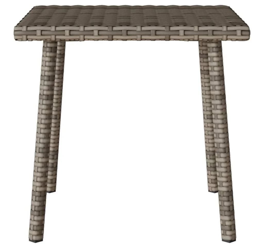 vidaXL Garten-Couchtisch Grau Poly Rattan - Bild 4