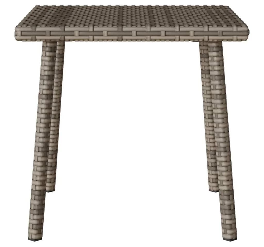 vidaXL Garten-Couchtisch Grau Poly Rattan - Bild 5