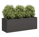 vidaXL Pflanzkübel Schwarz 120x40x40 cm Kaltgewalzter Stahl Bild 2