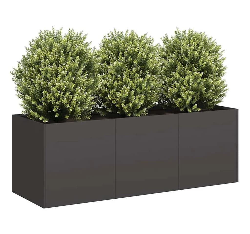 vidaXL Pflanzkübel Schwarz 120x40x40 cm Kaltgewalzter Stahl - Bild 2