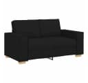 vidaXL 3-teiliges Sofa-Set Schwarz Leinenmischgewebe Bild 5