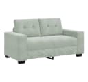 vidaXL Sofa-Set 3-teilig Hellgrau Samt Modern Bild 5