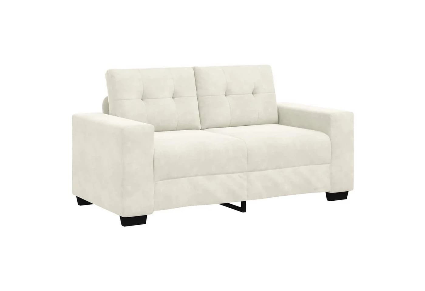 vidaXL Sofa-Set 3-teilig Creme Samt Modern - Bild 5