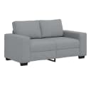 vidaXL Sofa 3-tlg. Sofagarnitur Hellgrau Stoff Bild 4