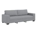 vidaXL Sofa 3-tlg. Sofagarnitur Hellgrau Stoff Bild 5