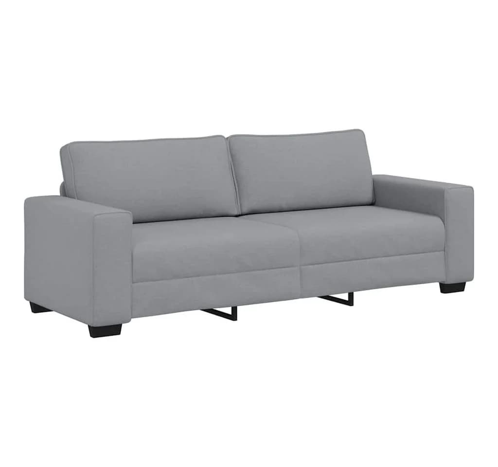 vidaXL Sofa 3-tlg. Sofagarnitur Hellgrau Stoff - Bild 5