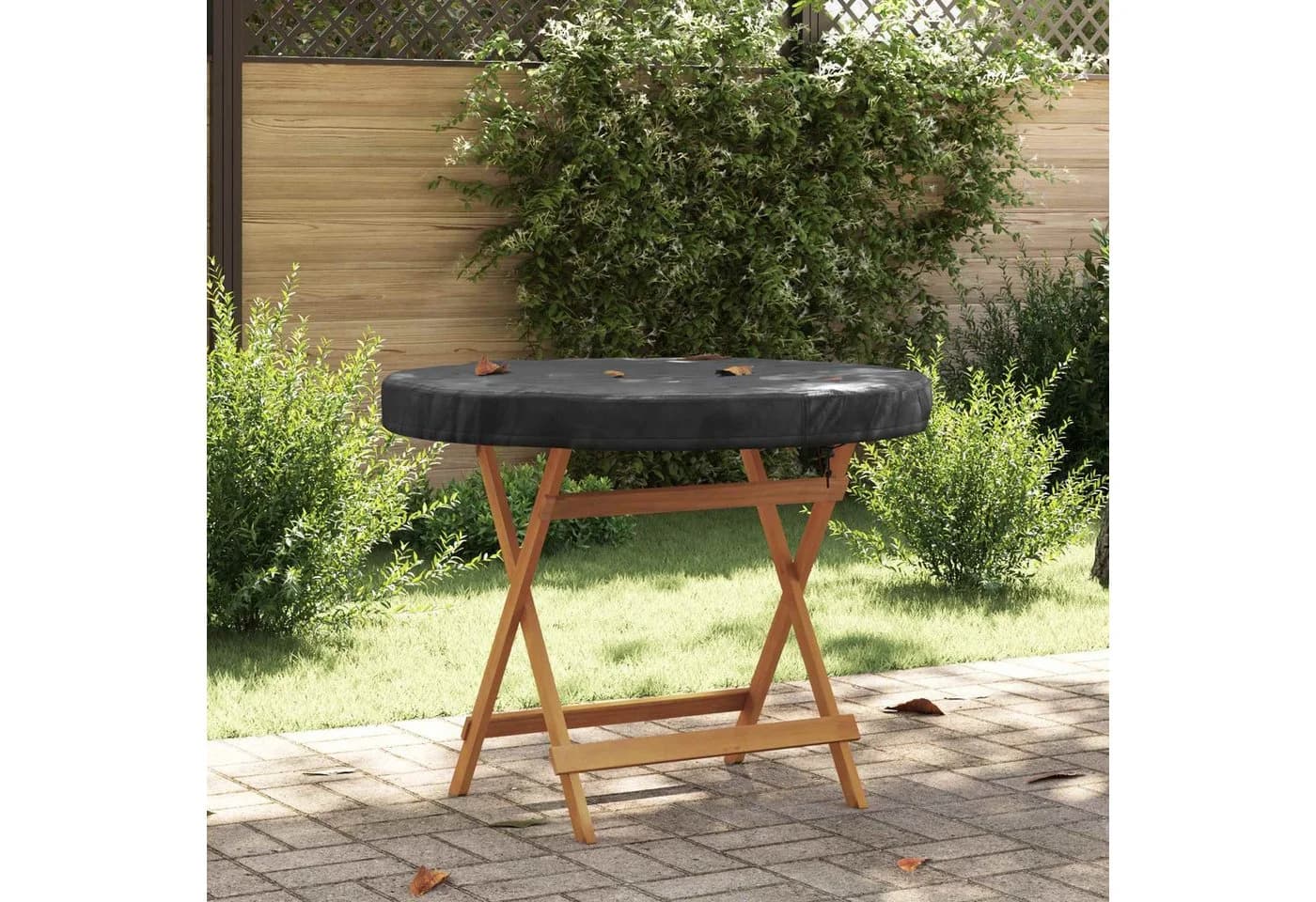 vidaXL Gartentisch-Schutzhülle Schwarz Oxford-Stoff UV-beständig