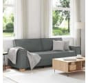 vidaXL 3-Sitzer Sofa Dunkelgrau Stoff Massivholz Bild 1