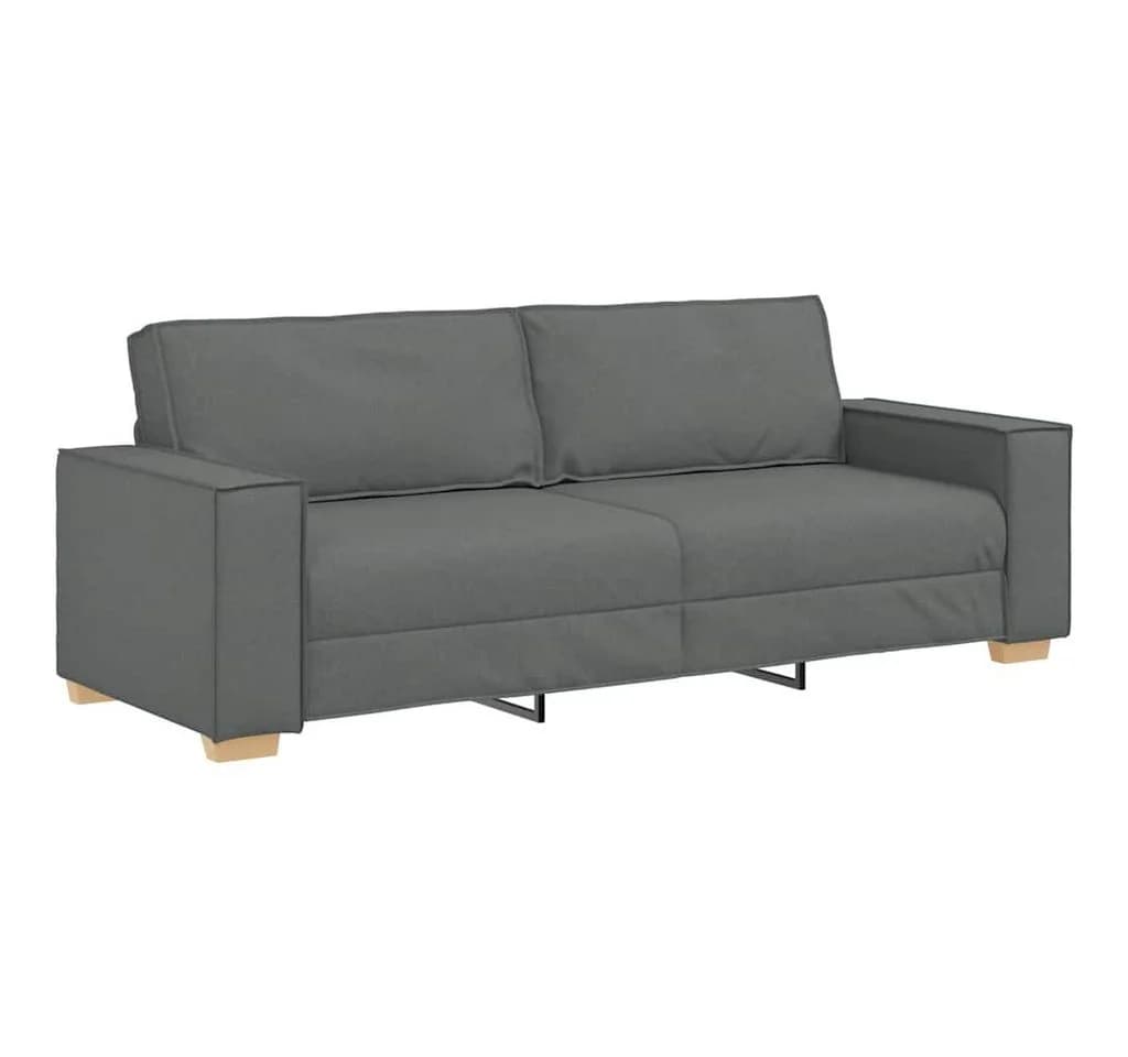 vidaXL 3-Sitzer Sofa Dunkelgrau Stoff Massivholz - Bild 2