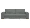 vidaXL 3-Sitzer Sofa Dunkelgrau Stoff Massivholz Bild 4