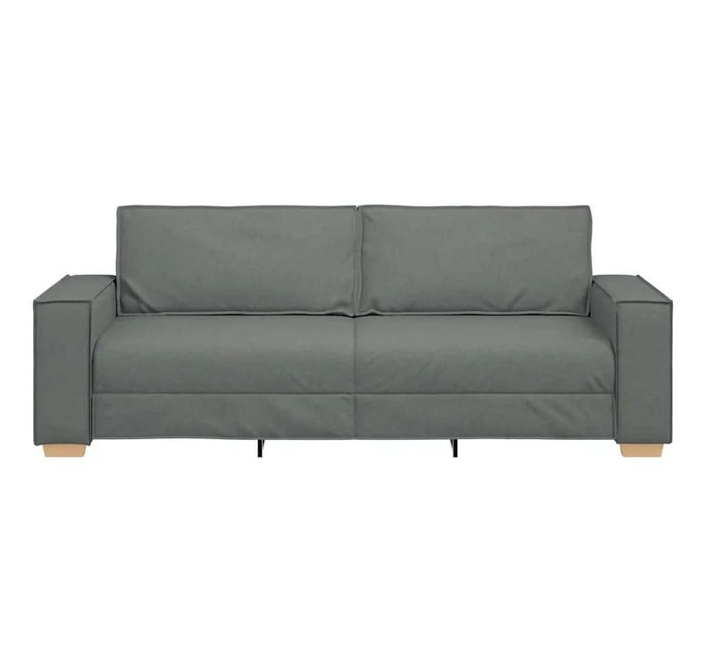 vidaXL 3-Sitzer Sofa Dunkelgrau Stoff Massivholz - Bild 4
