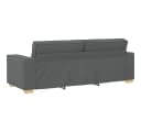vidaXL 3-Sitzer Sofa Dunkelgrau Stoff Massivholz Bild 5