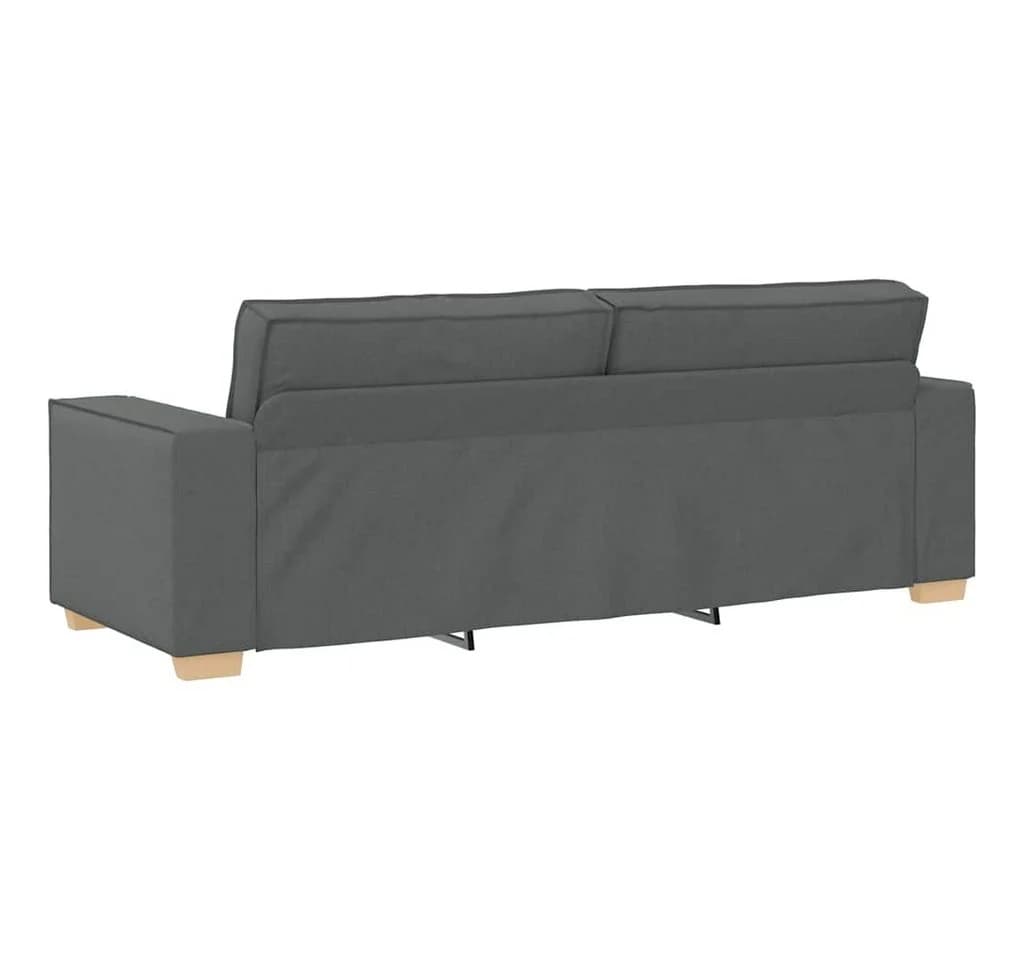 vidaXL 3-Sitzer Sofa Dunkelgrau Stoff Massivholz - Bild 5