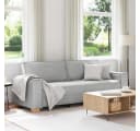 vidaXL 3-Sitzer-Sofa Wolkengrau Polyestergewebe Bild 1