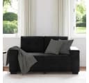 vidaXL Zweisitzer-Sofa Schwarz Samt Modernes Design Bild 3