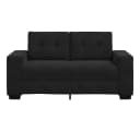 vidaXL Zweisitzer-Sofa Schwarz Samt Modernes Design Bild 4