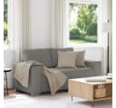 vidaXL Zweisitzer-Sofa Hellgrau Cordstoff Modern Bild 1