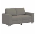 vidaXL Zweisitzer-Sofa Hellgrau Cordstoff Modern Bild 2