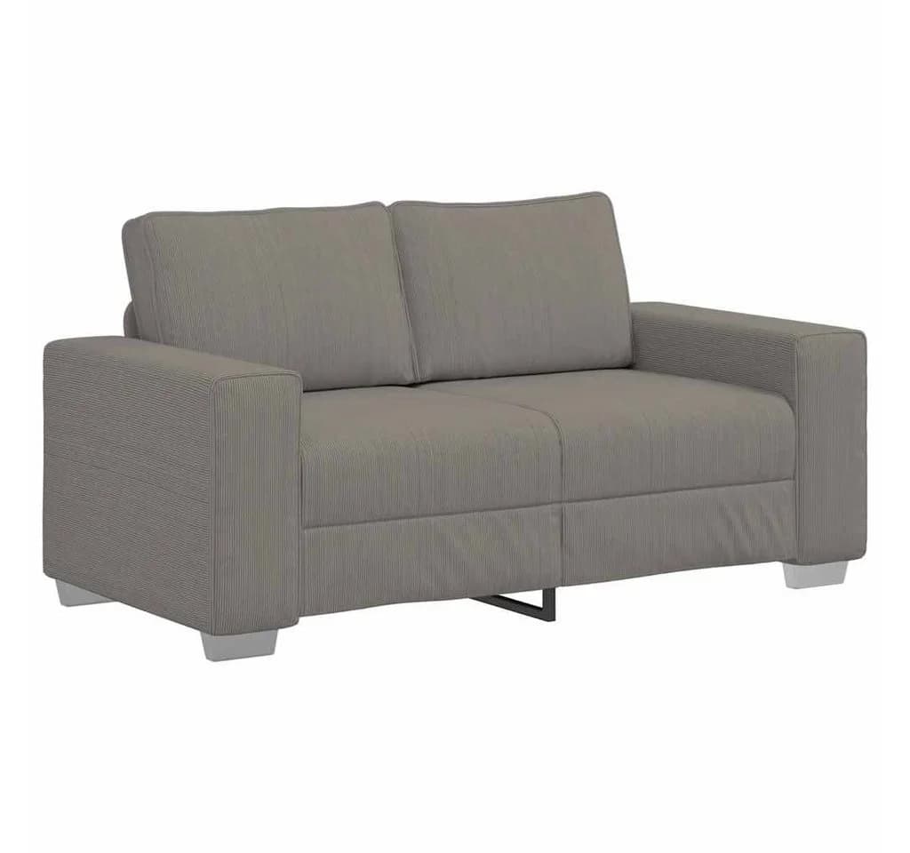 vidaXL Zweisitzer-Sofa Hellgrau Cordstoff Modern - Bild 2