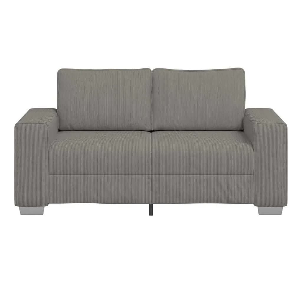 vidaXL Zweisitzer-Sofa Hellgrau Cordstoff Modern - Bild 4