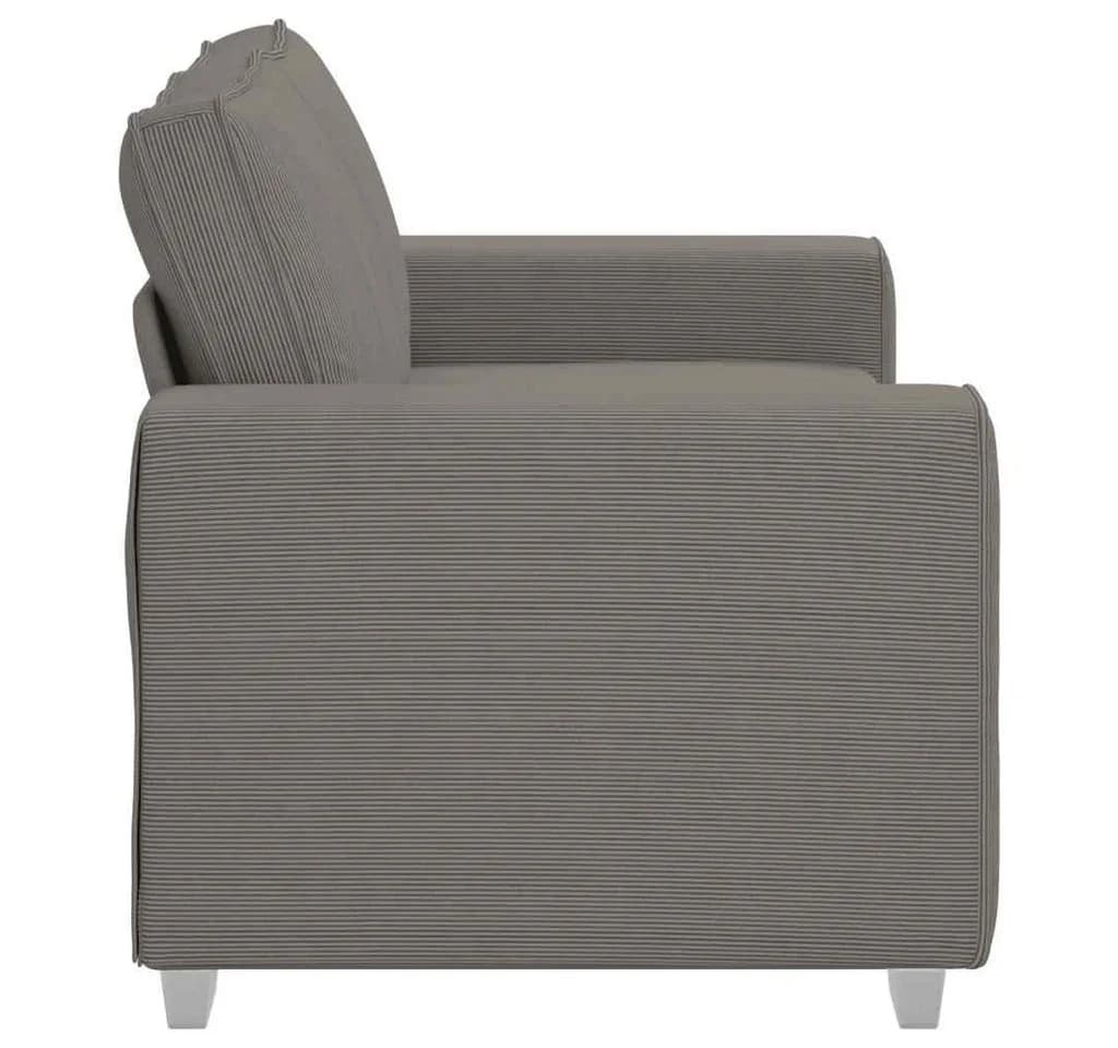 vidaXL Zweisitzer-Sofa Hellgrau Cordstoff Modern - Bild 5