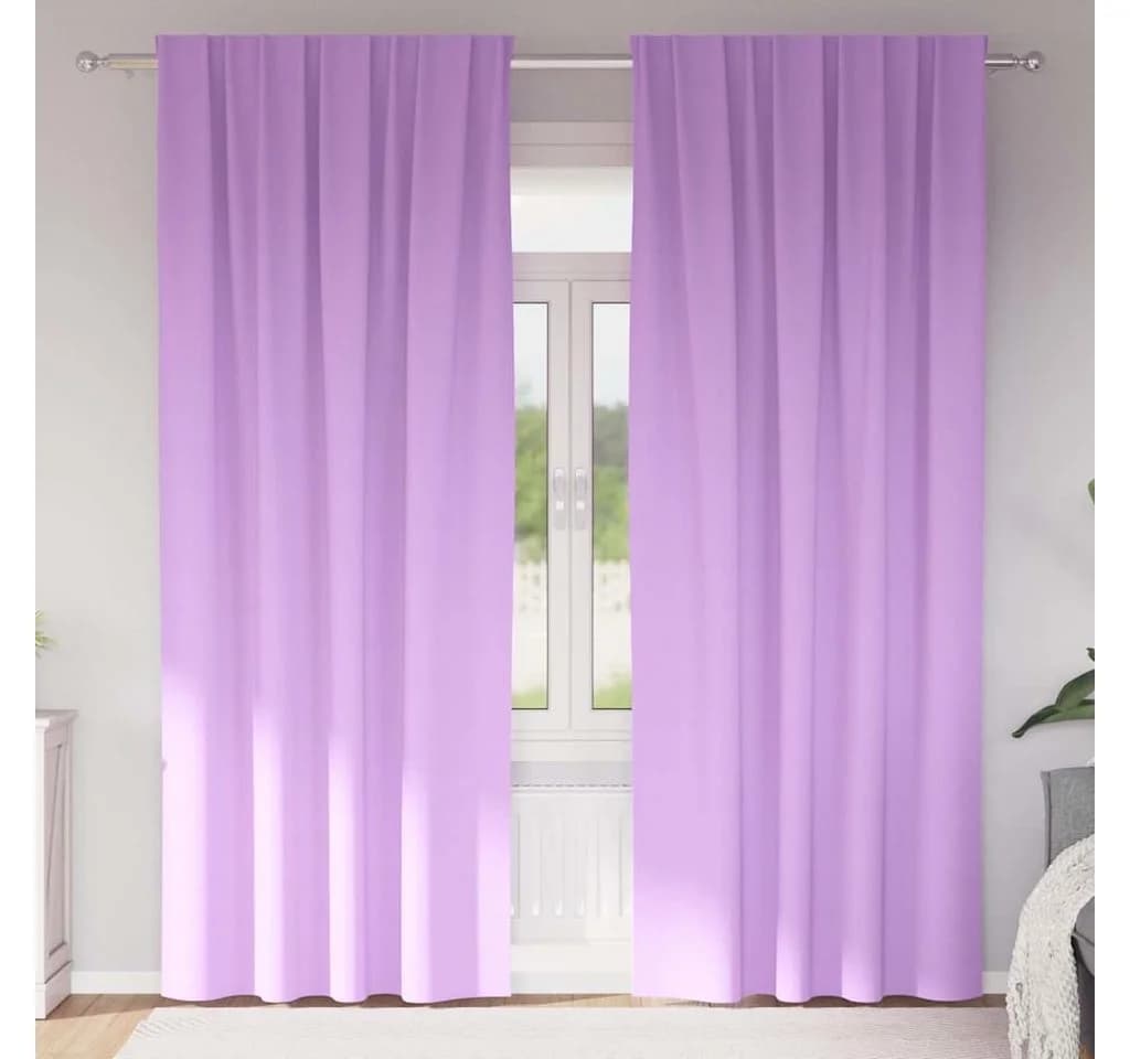 vidaXL Verdunkelungsvorhänge Lila mit Ringen 225x140 cm