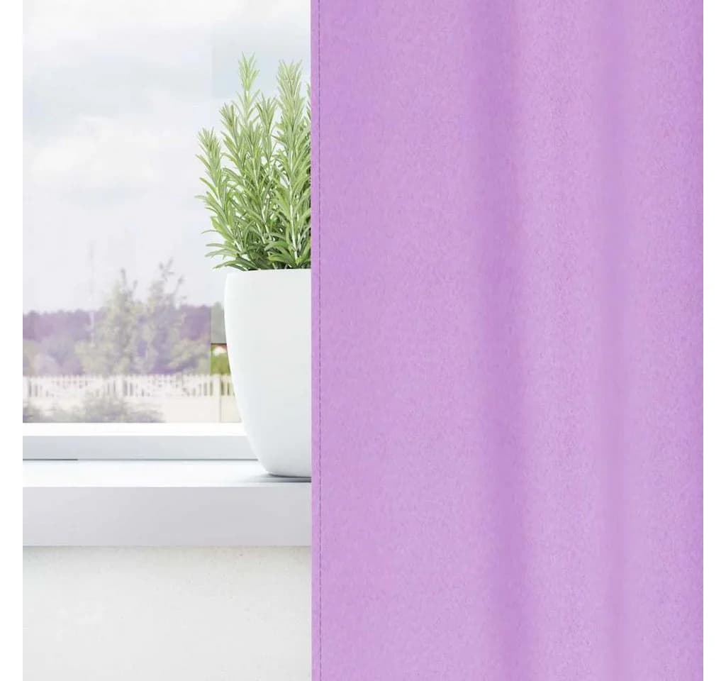 vidaXL Verdunkelungsvorhänge Lila mit Ringen 225x140 cm - Bild 3