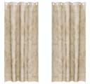 vidaXL Samtvorhänge Set 2 St. Creme 260x140 cm Verdunkelung Bild 2