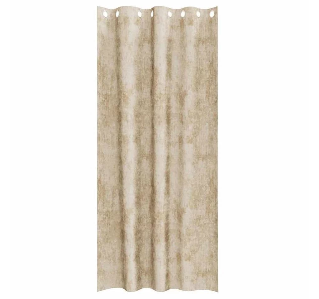 vidaXL Samtvorhänge Set 2 St. Creme 260x140 cm Verdunkelung - Bild 4