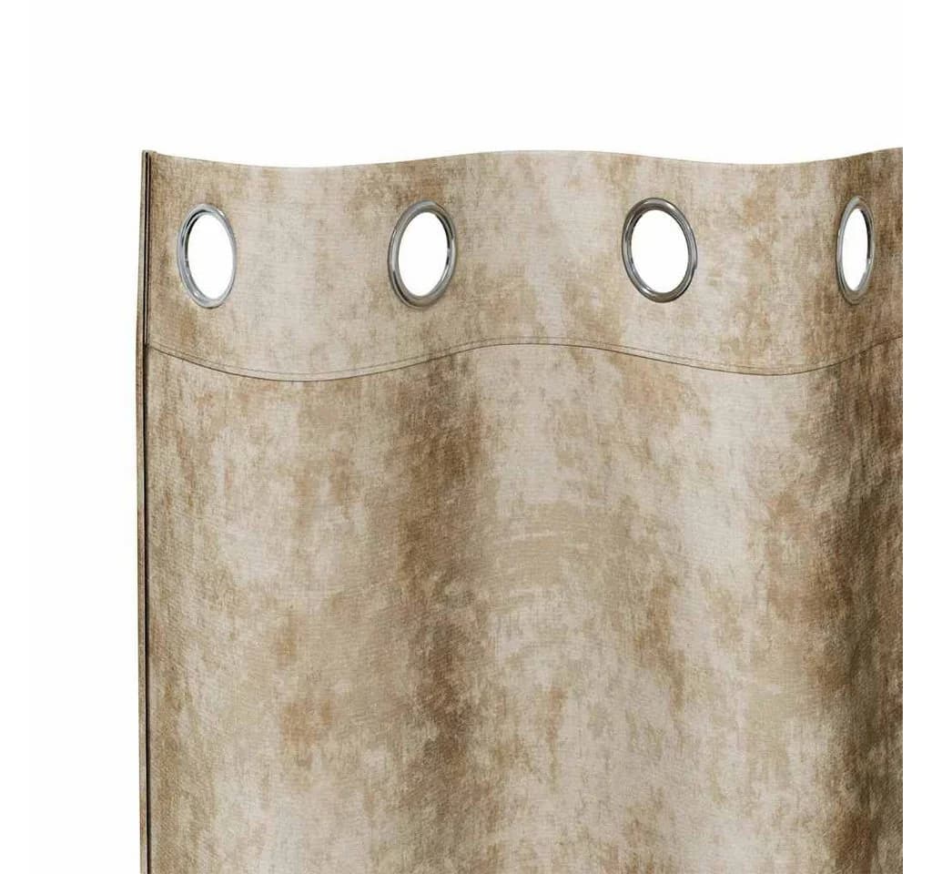 vidaXL Samtvorhänge Set 2 St. Creme 260x140 cm Verdunkelung - Bild 5