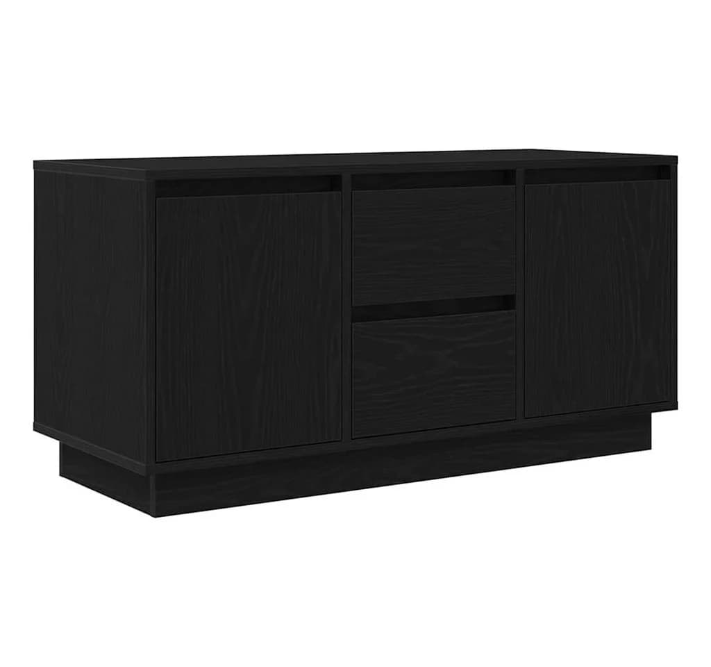 vidaXL TV-Schrank mit LED-Beleuchtung Schwarz Eichen-Optik - Bild 2