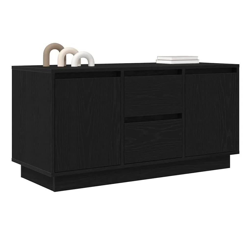 vidaXL TV-Schrank mit LED-Beleuchtung Schwarz Eichen-Optik - Bild 4