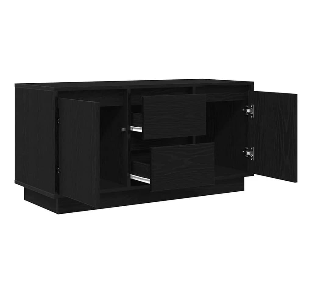 vidaXL TV-Schrank mit LED-Beleuchtung Schwarz Eichen-Optik - Bild 5