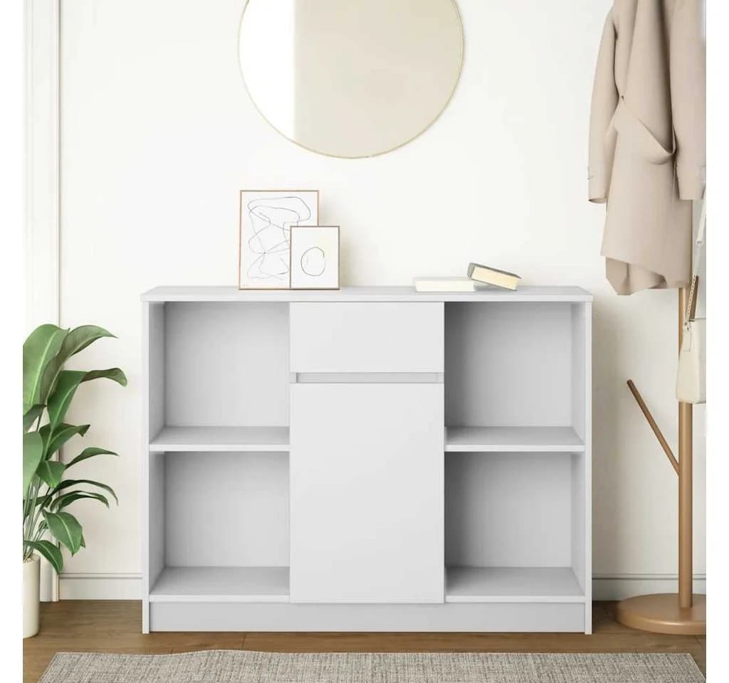 vidaXL Sideboard Weiß Holzwerkstoff mit Schublade und Tür - Bild 3