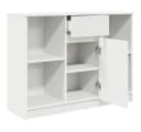 vidaXL Sideboard Weiß Holzwerkstoff mit Schublade und Tür Bild 5