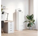 vidaXL Highboard Weiß Holzwerkstoff mit Tür und Schublade Bild 1