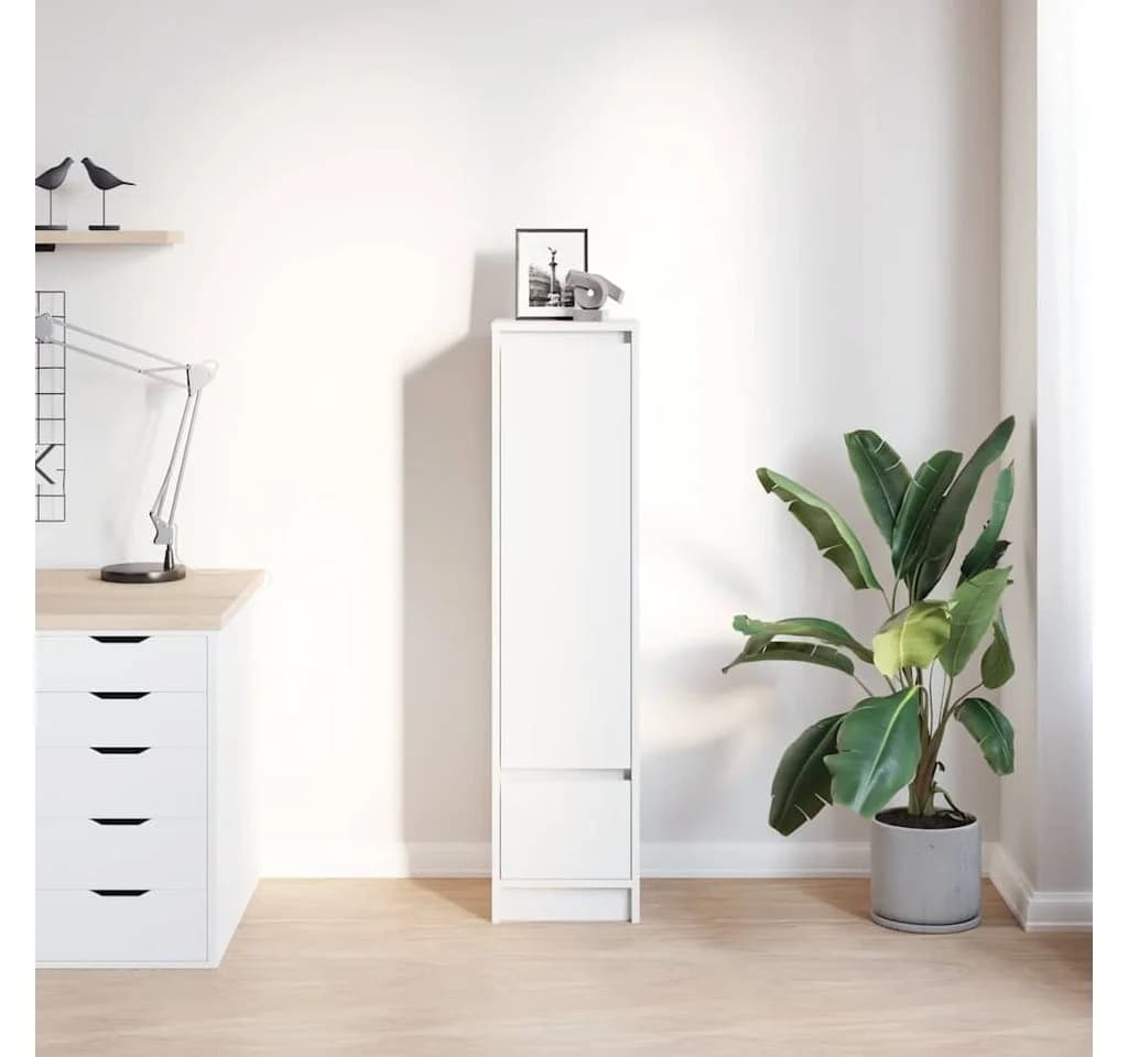 vidaXL Highboard Weiß Holzwerkstoff mit Tür und Schublade - Bild 2