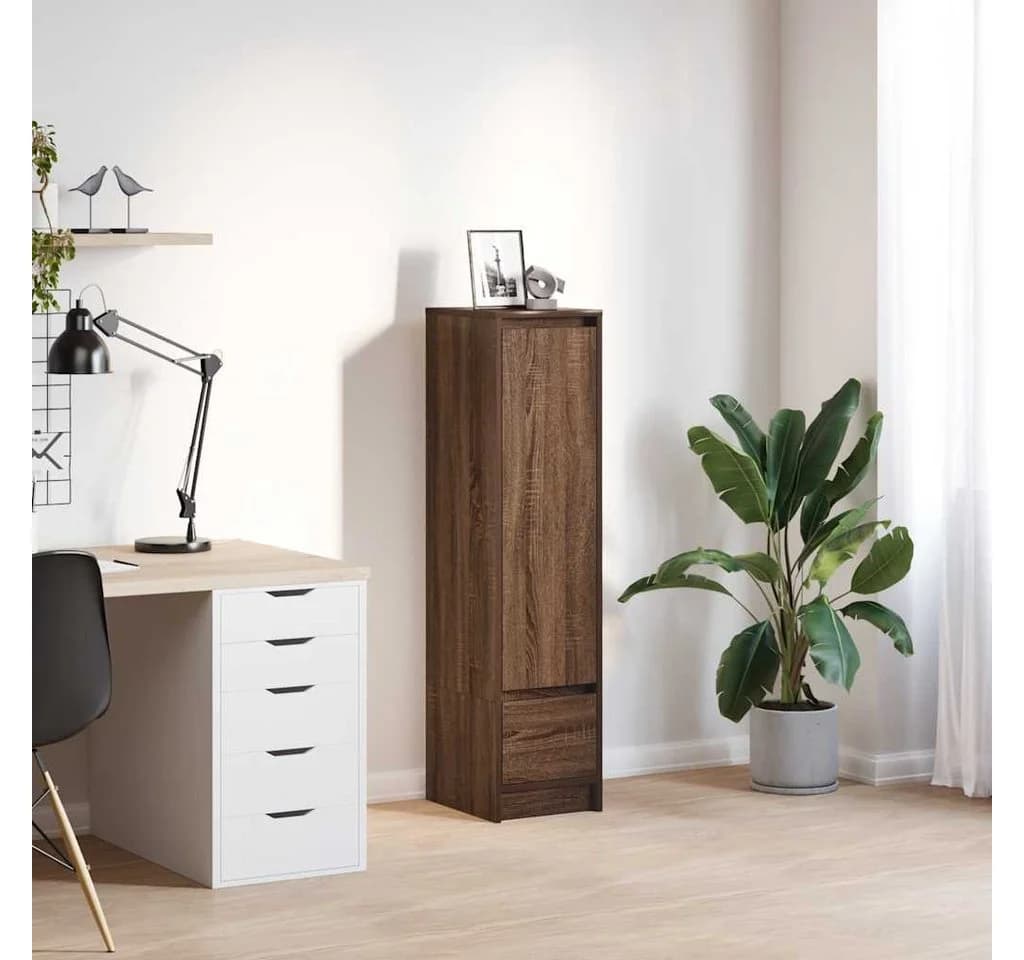 vidaXL Highboard Braun Eichen-Optik Holzwerkstoff
