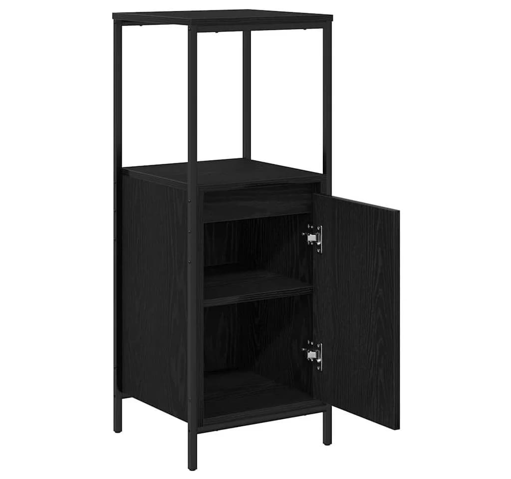 vidaXL Badezimmerspiegelschrank Schwarz Eichen-Optik mit Regalen - Bild 5