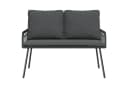 vidaXL Gartenbank Anthrazit Poly Rattan Bild 1