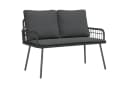 vidaXL Gartenbank Anthrazit Poly Rattan Bild 2