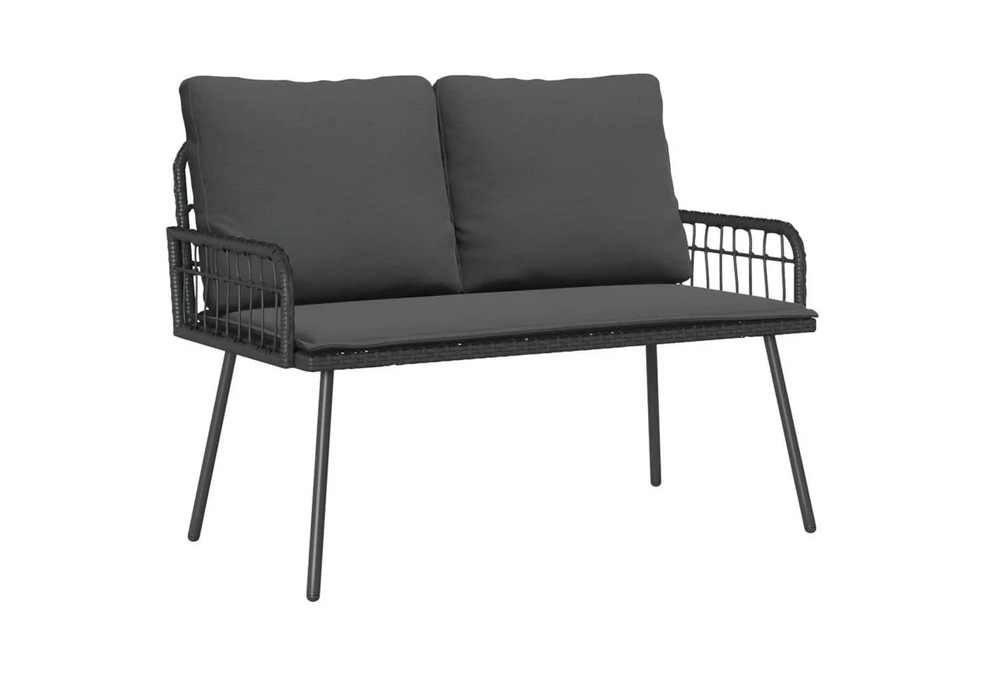 vidaXL Gartenbank Anthrazit Poly Rattan - Bild 2
