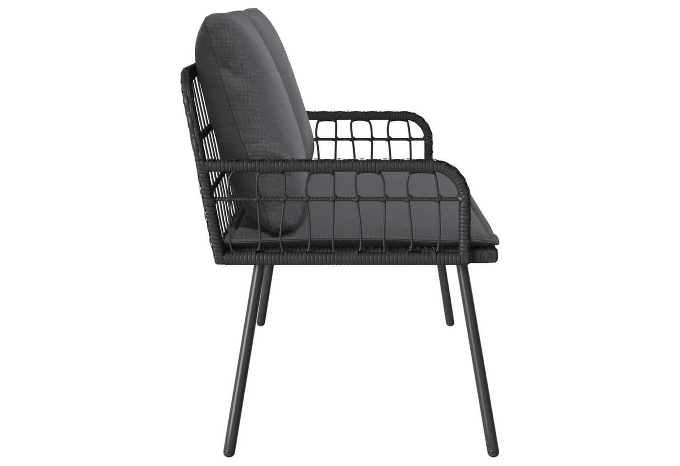 vidaXL Gartenbank Anthrazit Poly Rattan - Bild 3