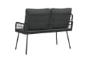 vidaXL Gartenbank Anthrazit Poly Rattan Bild 4