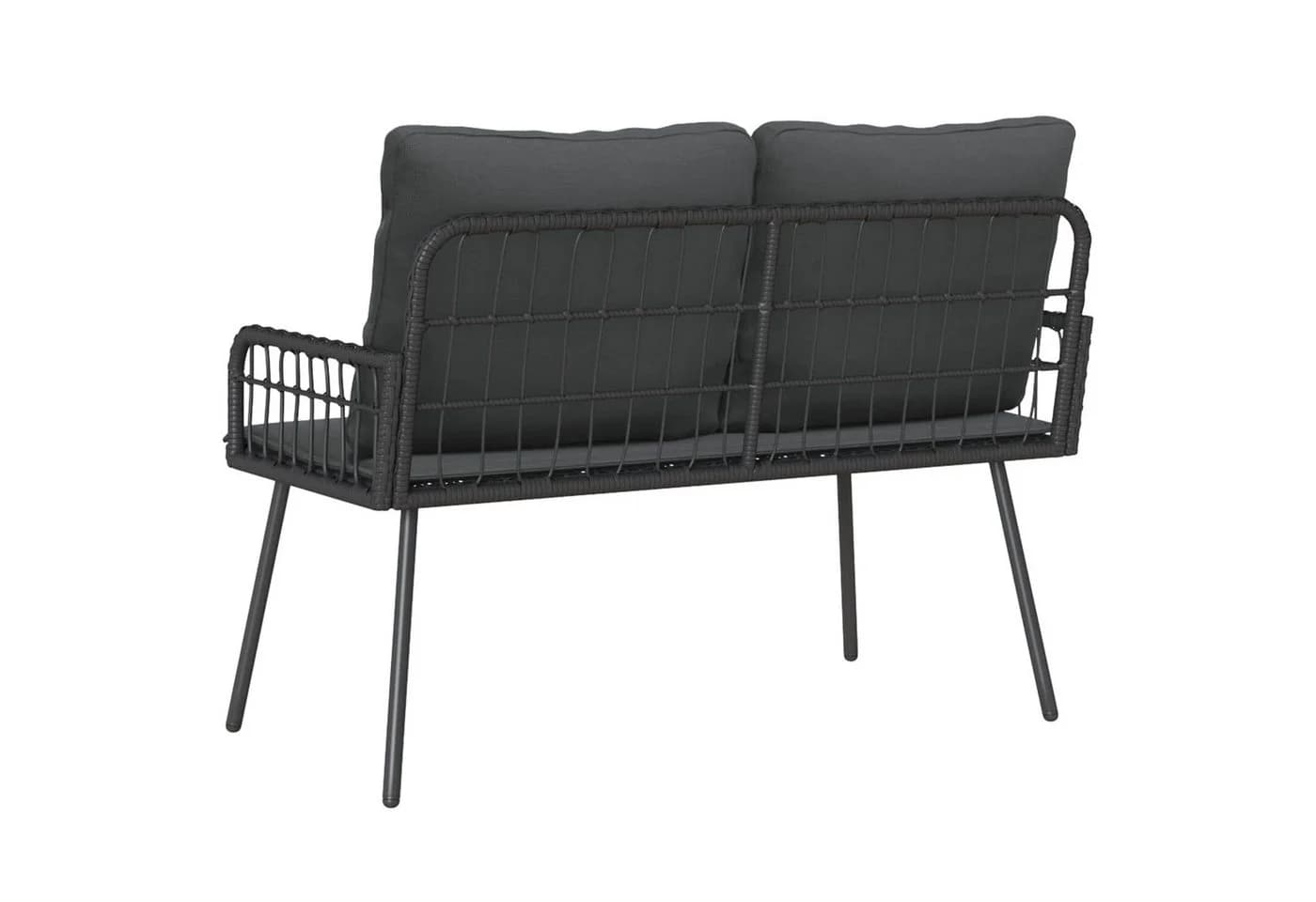 vidaXL Gartenbank Anthrazit Poly Rattan - Bild 4