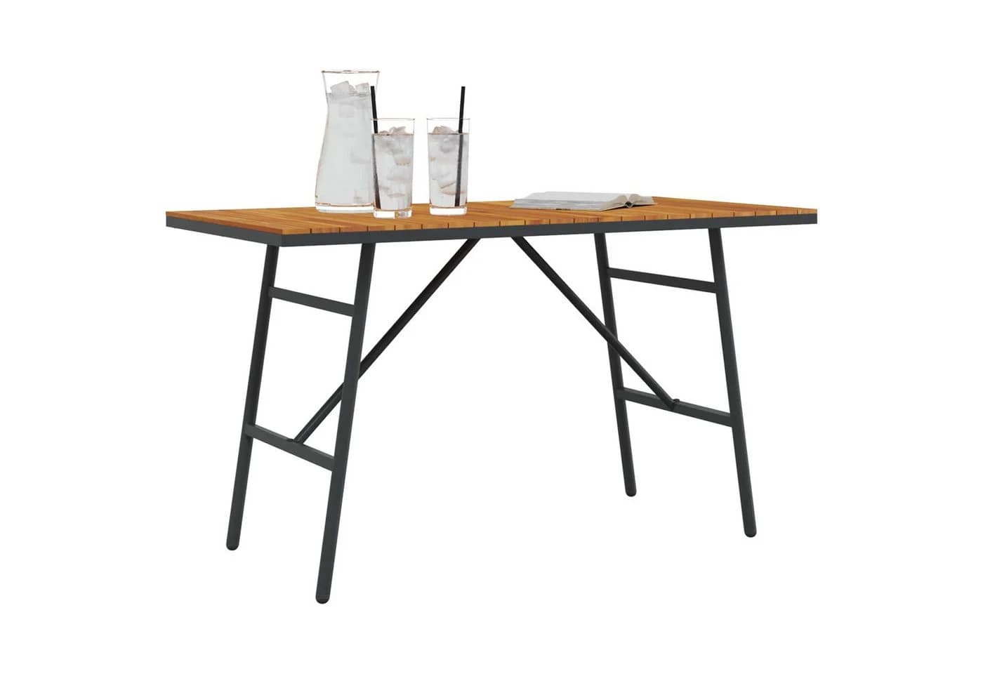 vidaXL Gartentisch Esstisch Braun Massivholz Akazie Modern
